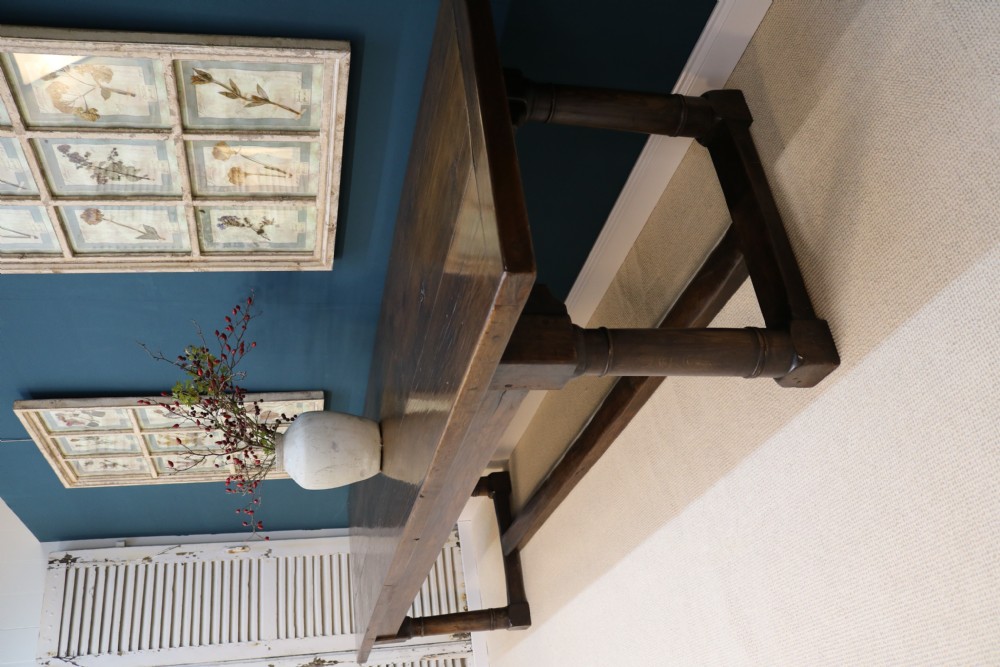 Large 18th century style oak refectory table, View XVII
