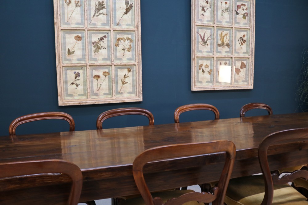 Large 18th century style oak refectory table, View XXVI