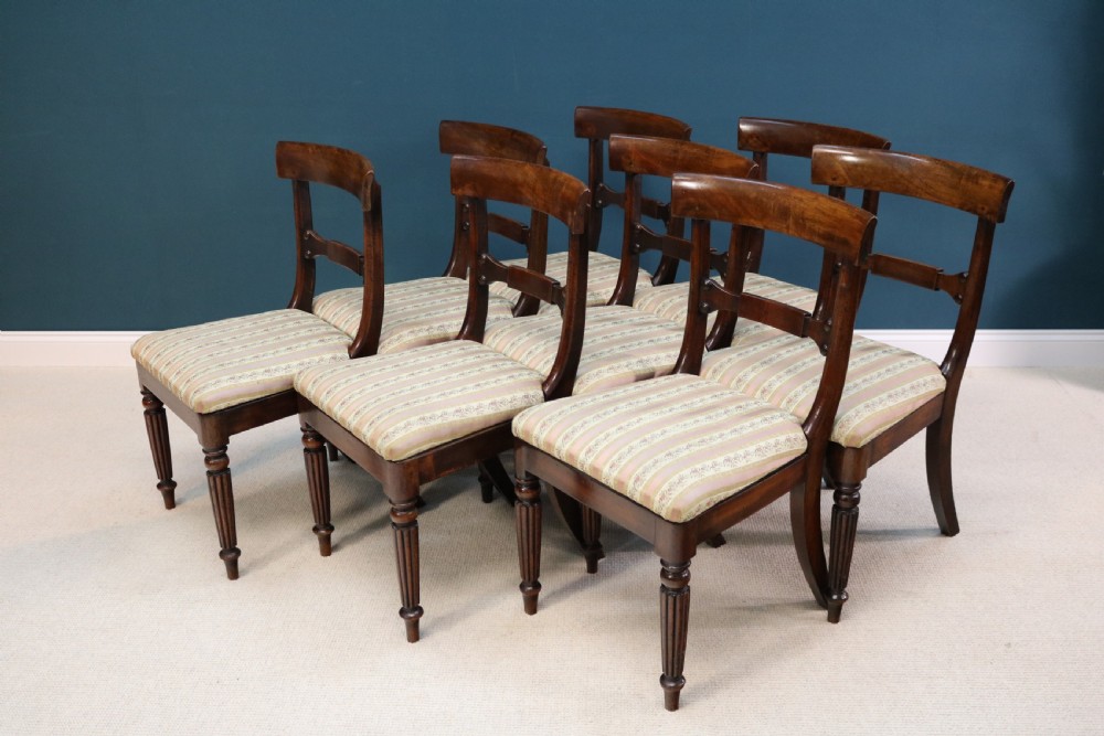 Set of Eight 19th-Century Mahogany Dining Chairs View II
