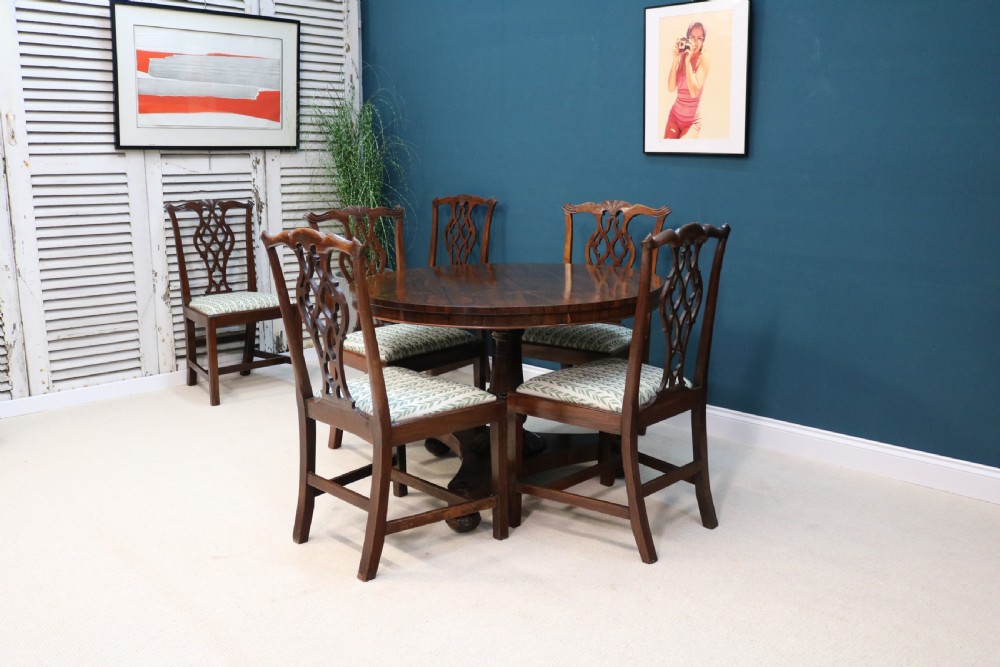 Set of Six  Mahogany Dining Chairs George III taste View V