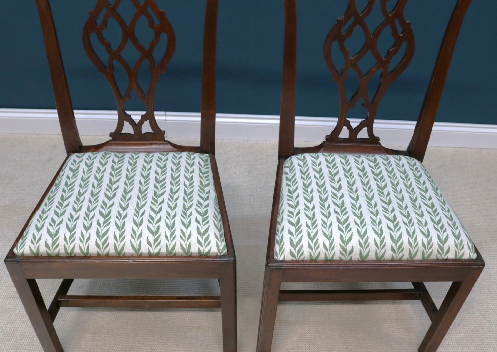 Set of Six  Mahogany Dining Chairs George III taste View IX