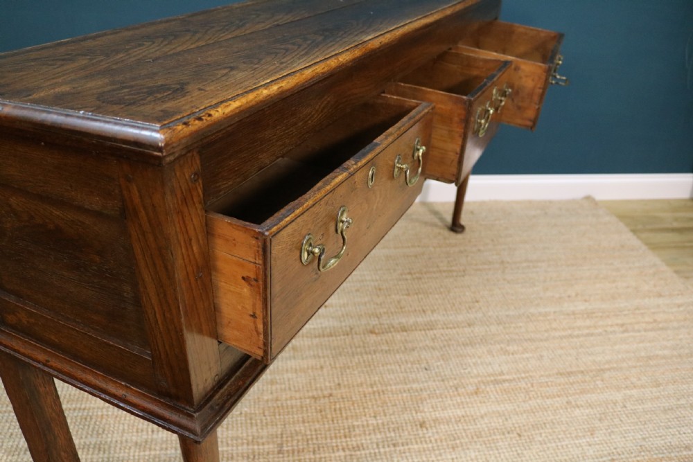 Georgian oak dresser base  View II