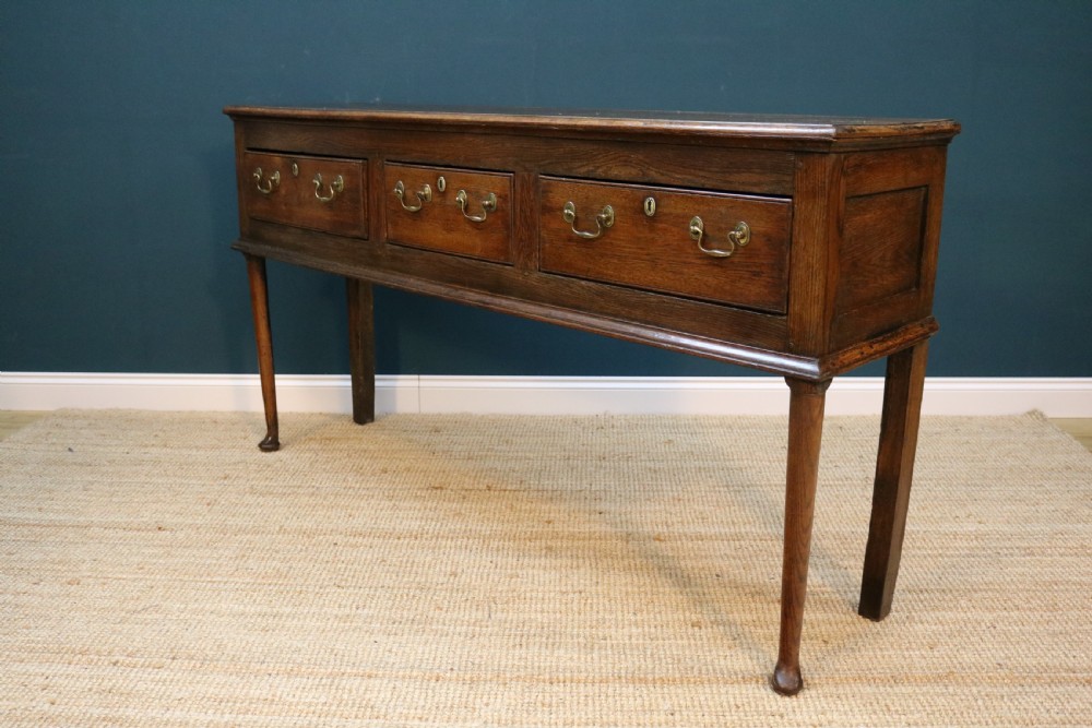 Georgian oak dresser base  View V