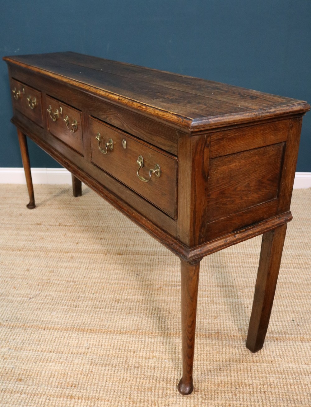 Georgian oak dresser base  View IX