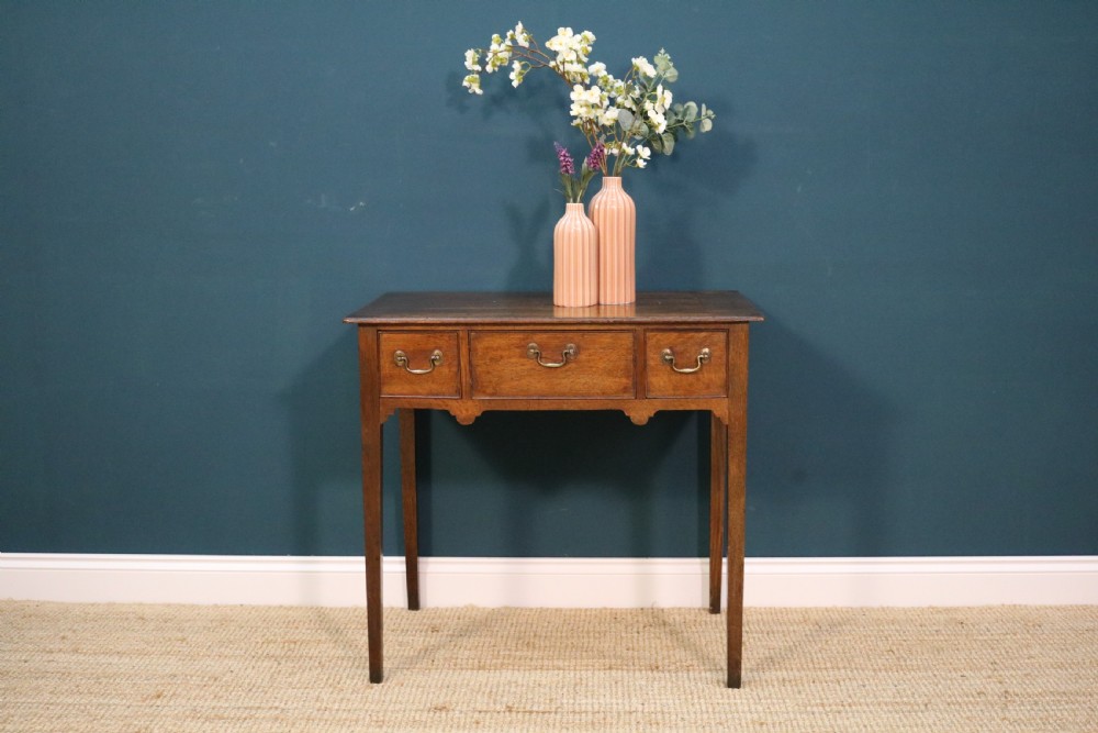 19th-century oak lowboy