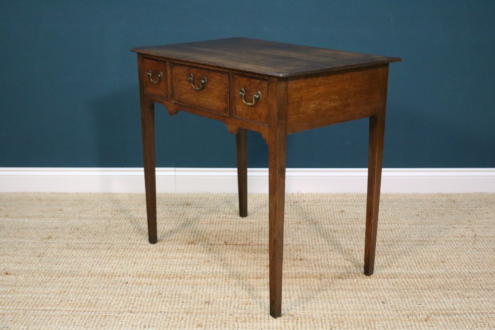 19th-century oak lowboy View III