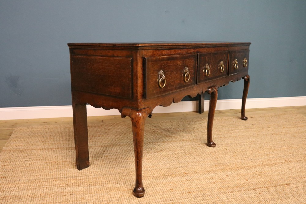 18th century crossbanded oak dresser base View V