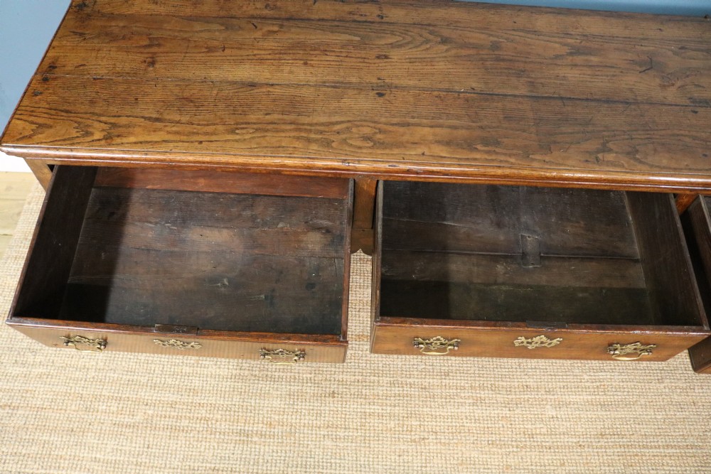 18th century oak and elm dresser base View VIII