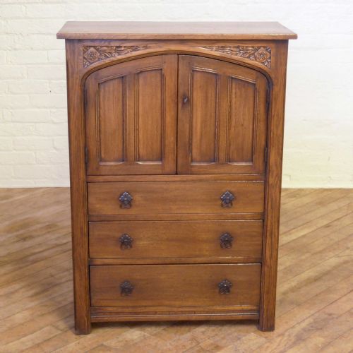 OAK TALLBOY CUPBOARD - ADDITIONAL PHOTO 3