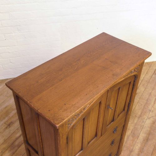 OAK TALLBOY CUPBOARD - ADDITIONAL PHOTO 4