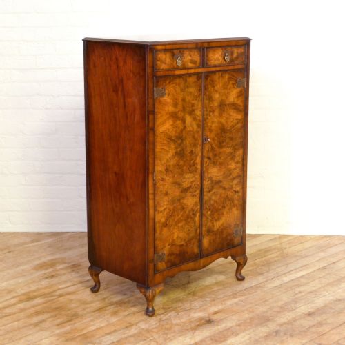 art deco walnut tallboy - CATEGORY: ANTIQUE WARDROBES - DATED 1930
