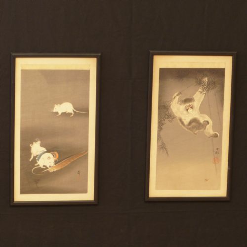 pair of japanese prints - CATEGORY: ANTIQUE ART - DATED 1890