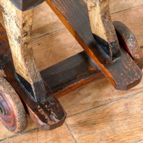 ANTIQUE PUSHALONG HORSE - ADDITIONAL PHOTO 4