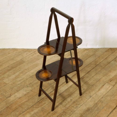 edwardian mahogany cake stand - CATEGORY: ANTIQUE MISCELLANEOUS - DATED 1900