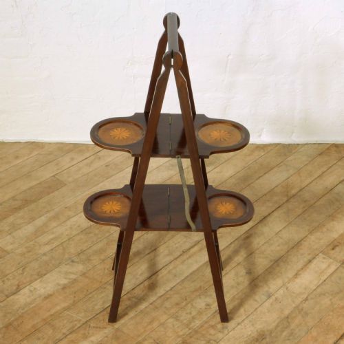 EDWARDIAN MAHOGANY CAKE STAND - ADDITIONAL PHOTO 3