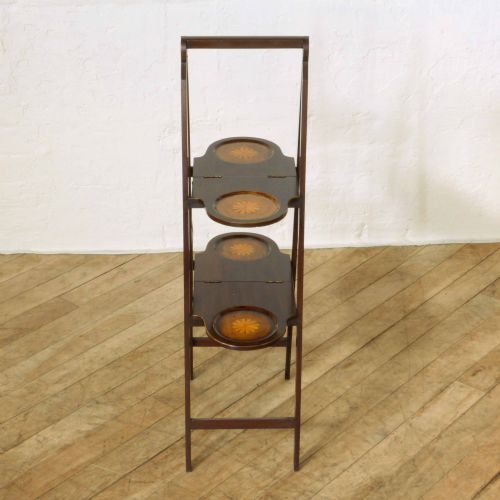 EDWARDIAN MAHOGANY CAKE STAND - ADDITIONAL PHOTO 5