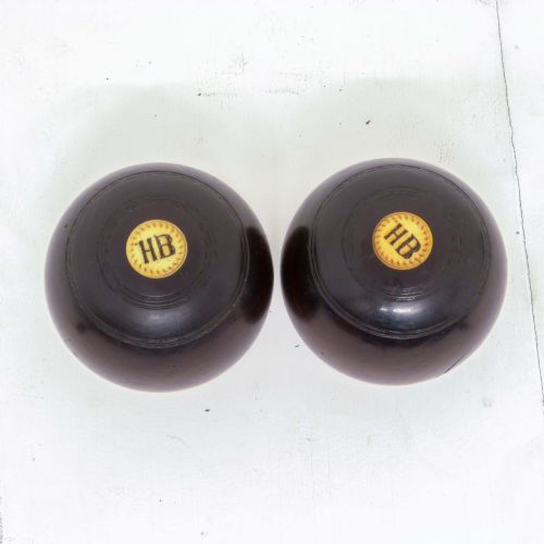 pair of edwardian bowling balls - CATEGORY: ANTIQUE MISCELLANEOUS - DATED EDWARDIAN