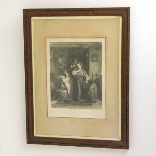 victorian engraving ye shall walk in silk attire - CATEGORY: ANTIQUE ART - DATED VICTORIAN