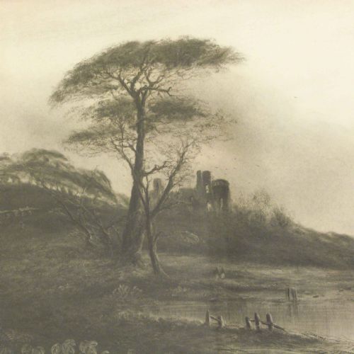 VICTORIAN WATERSCAPE BLACK WHITE PRINT - ADDITIONAL PHOTO 4