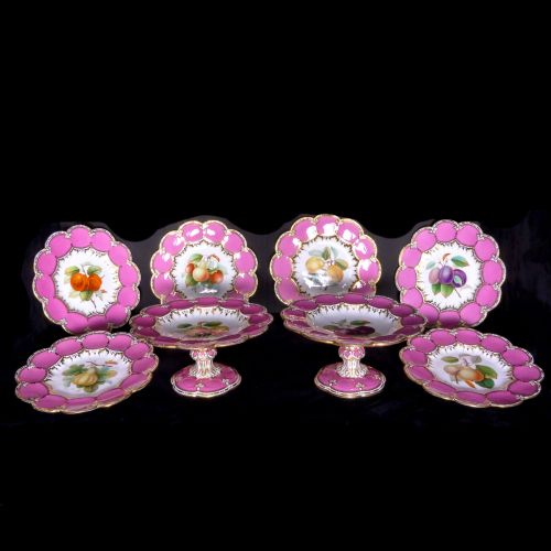 victorian dessert service - CATEGORY: ANTIQUE CERAMICS - DATED VICTORIAN