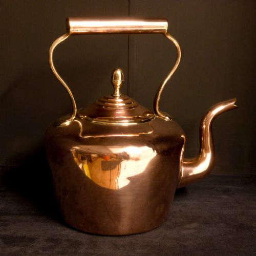 victorian copper kettle - CATEGORY: ANTIQUE METAL - DATED VICTORIAN