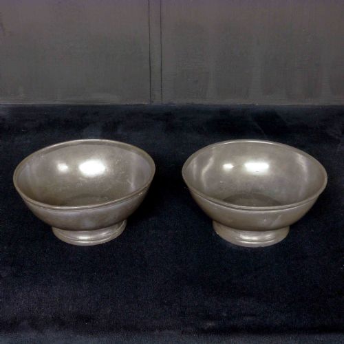 pair of georgian pewter bowls - CATEGORY: ANTIQUE METAL - DATED 1750