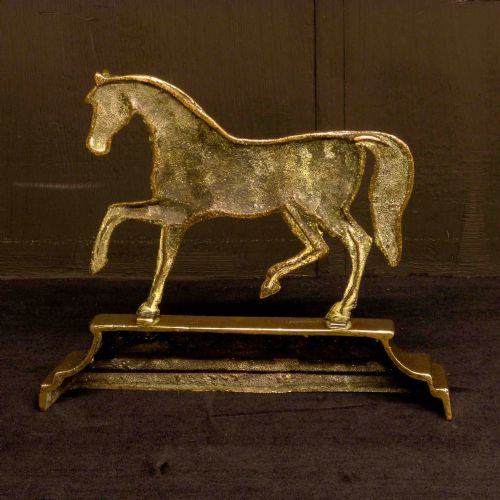 VICTORIAN BRASS HORSE DOORSTOP - ADDITIONAL PHOTO 1