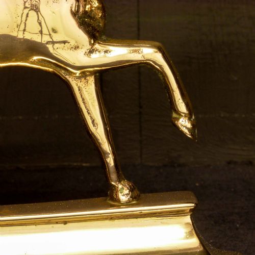 VICTORIAN BRASS HORSE DOORSTOP - ADDITIONAL PHOTO 3