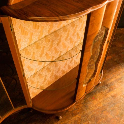 WALNUT ART DECO CABINET - ADDITIONAL PHOTO 3