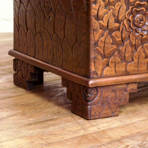 CARVED CAMPHOR WOOD TRUNK - ADDITIONAL PHOTO 3