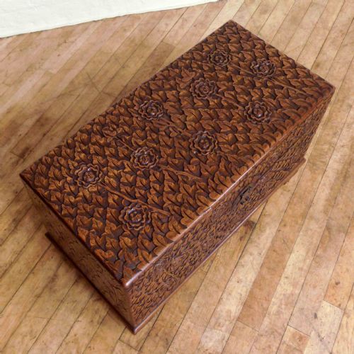 CARVED CAMPHOR WOOD TRUNK - ADDITIONAL PHOTO 5