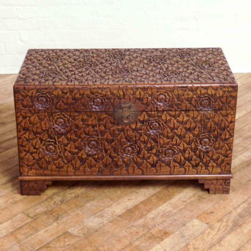 CARVED CAMPHOR WOOD TRUNK - ADDITIONAL PHOTO 7