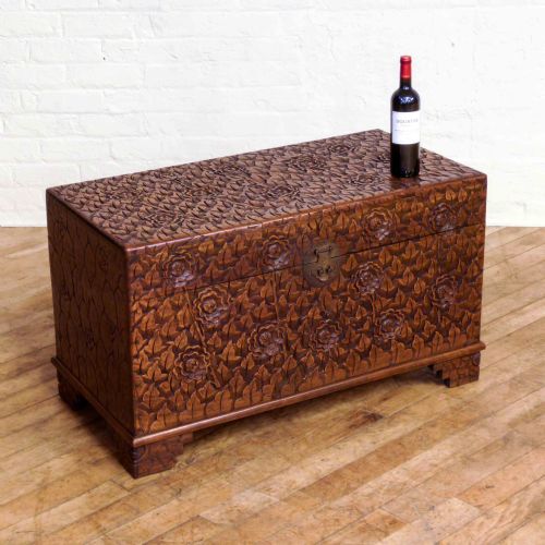 CARVED CAMPHOR WOOD TRUNK - ADDITIONAL PHOTO 8