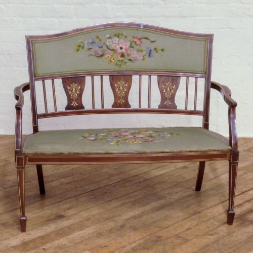 EDWARDIAN ROSEWOOD SALON SOFA - ADDITIONAL PHOTO 2