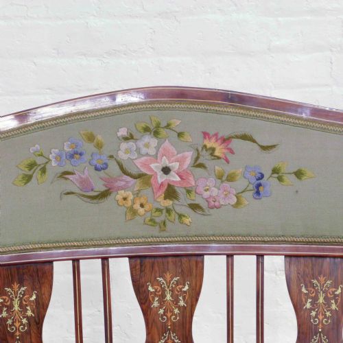 EDWARDIAN ROSEWOOD SALON SOFA - ADDITIONAL PHOTO 5