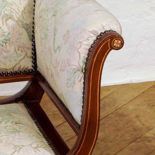EDWARDIAN MAHOGANY BOUDOIR SOFA - ADDITIONAL PHOTO 6