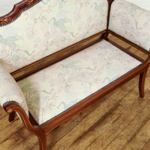 EDWARDIAN MAHOGANY BOUDOIR SOFA - ADDITIONAL PHOTO 2
