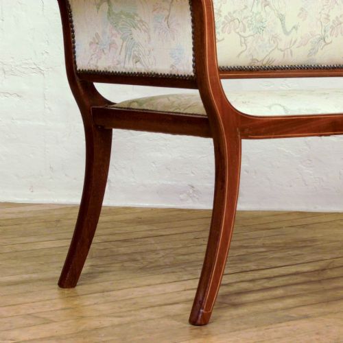 EDWARDIAN MAHOGANY BOUDOIR SOFA - ADDITIONAL PHOTO 3