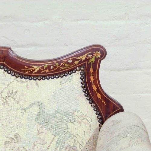 EDWARDIAN MAHOGANY BOUDOIR SOFA - ADDITIONAL PHOTO 4