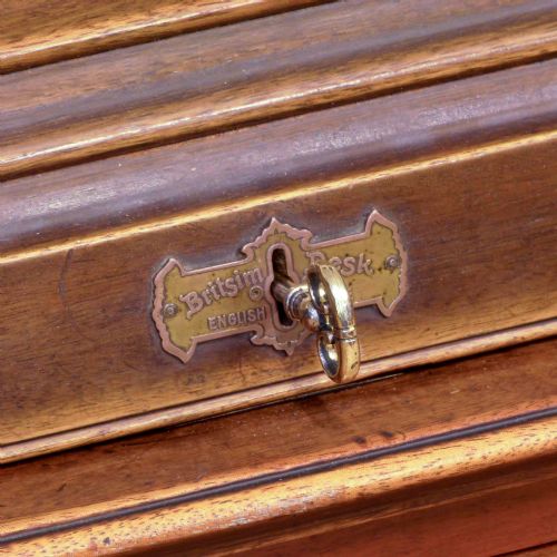 EDWARDIAN MAHOGANY ROLLTOP DESK - ADDITIONAL PHOTO 8