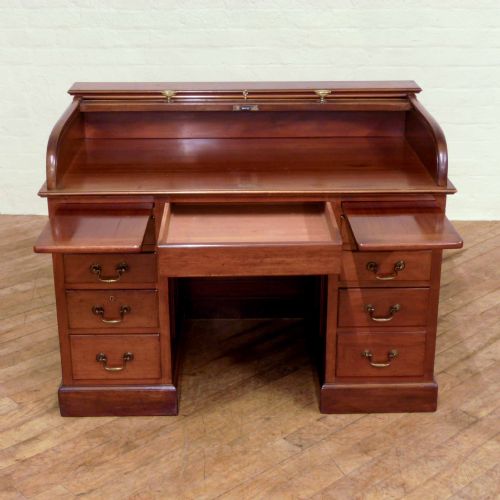 EDWARDIAN MAHOGANY ROLLTOP DESK - ADDITIONAL PHOTO 10
