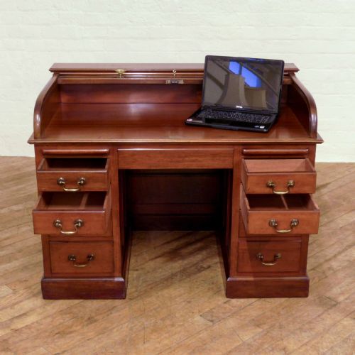EDWARDIAN MAHOGANY ROLLTOP DESK - ADDITIONAL PHOTO 11
