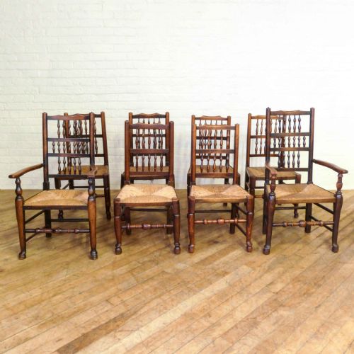 SET OF 8 LANCASHIRE SPINDLEBACK CHAIRS - ADDITIONAL PHOTO 13