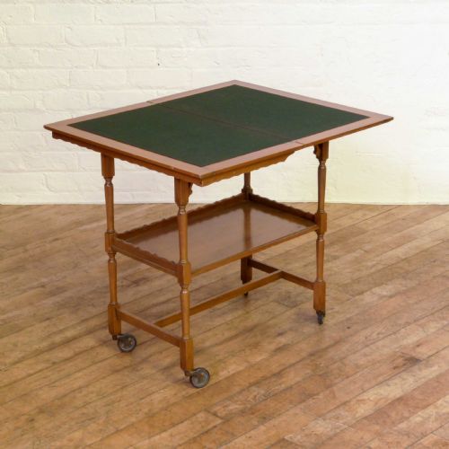 mahogany teacard trolley - CATEGORY: ANTIQUE FURNITURE - DATED 1920