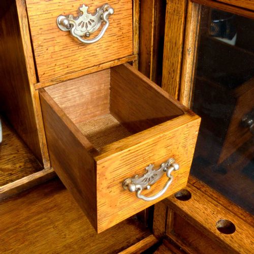 VICTORIAN OAK SMOKER'S CABINET - ADDITIONAL PHOTO 3