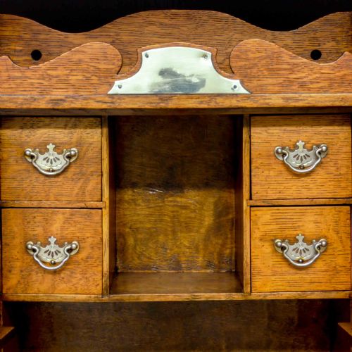VICTORIAN OAK SMOKER'S CABINET - ADDITIONAL PHOTO 4