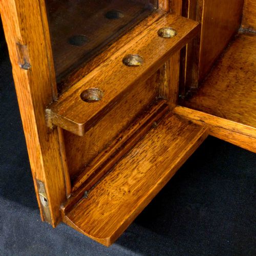 VICTORIAN OAK SMOKER'S CABINET - ADDITIONAL PHOTO 5
