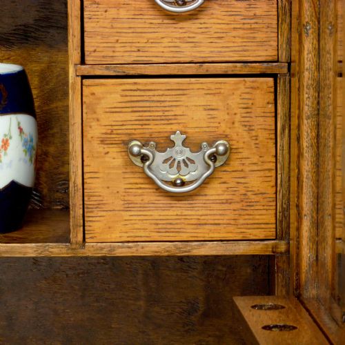 VICTORIAN OAK SMOKER'S CABINET - ADDITIONAL PHOTO 6