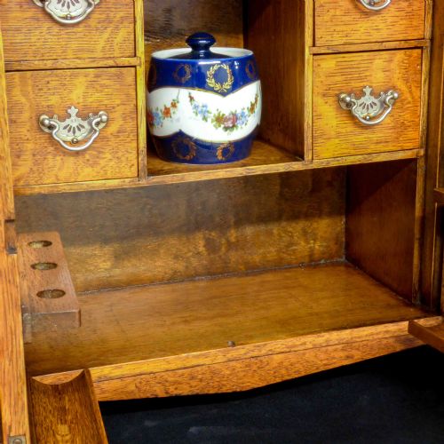 VICTORIAN OAK SMOKER'S CABINET - ADDITIONAL PHOTO 8