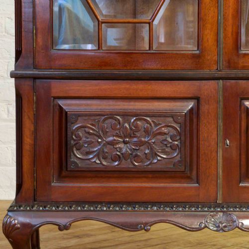 EDWARDIAN CHIPPENDALE STYLE MAHOGANY BOOKCASE - ADDITIONAL PHOTO 3